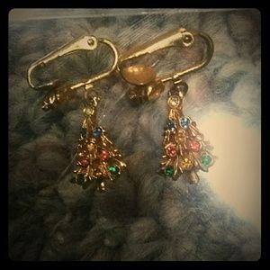Christmas clip on earrings